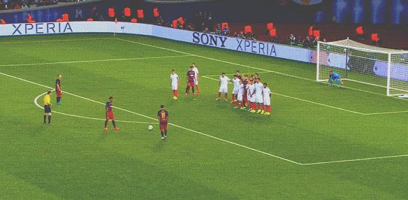 盘点梅西十大无解任意球,梅西任意球和c罗任意球