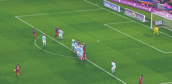 盘点梅西十大无解任意球,梅西任意球和c罗任意球