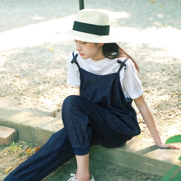 减龄背带裤夏季儿童,童趣古着牛仔背带裤