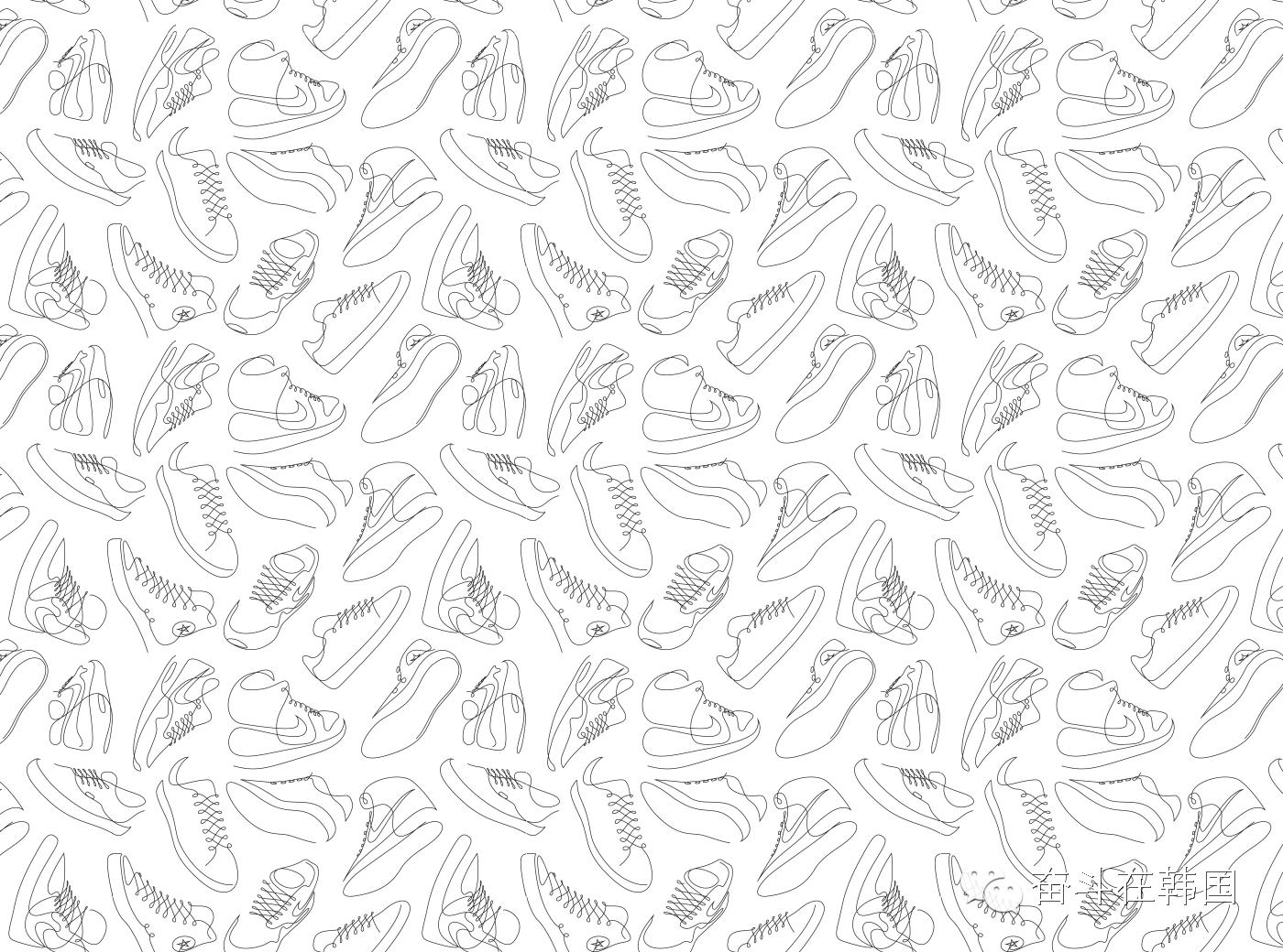 看达人是如何一笔画出潮鞋的！