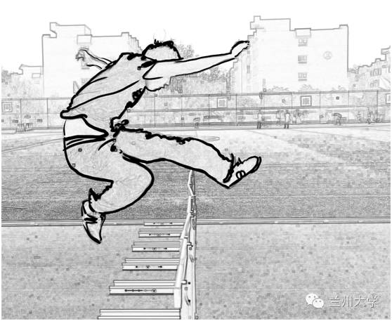 手绘田径比赛动画,校运会简笔画绘画