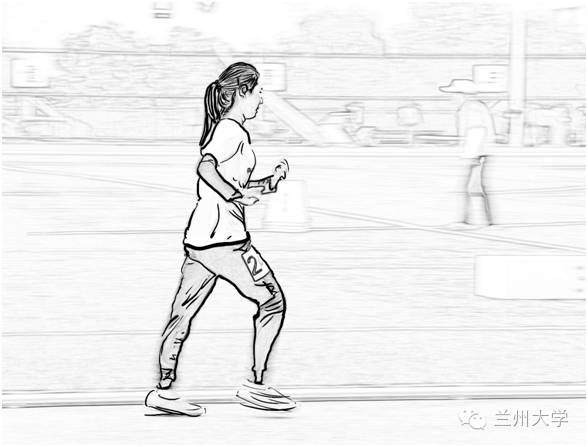 手绘田径比赛动画,校运会简笔画绘画