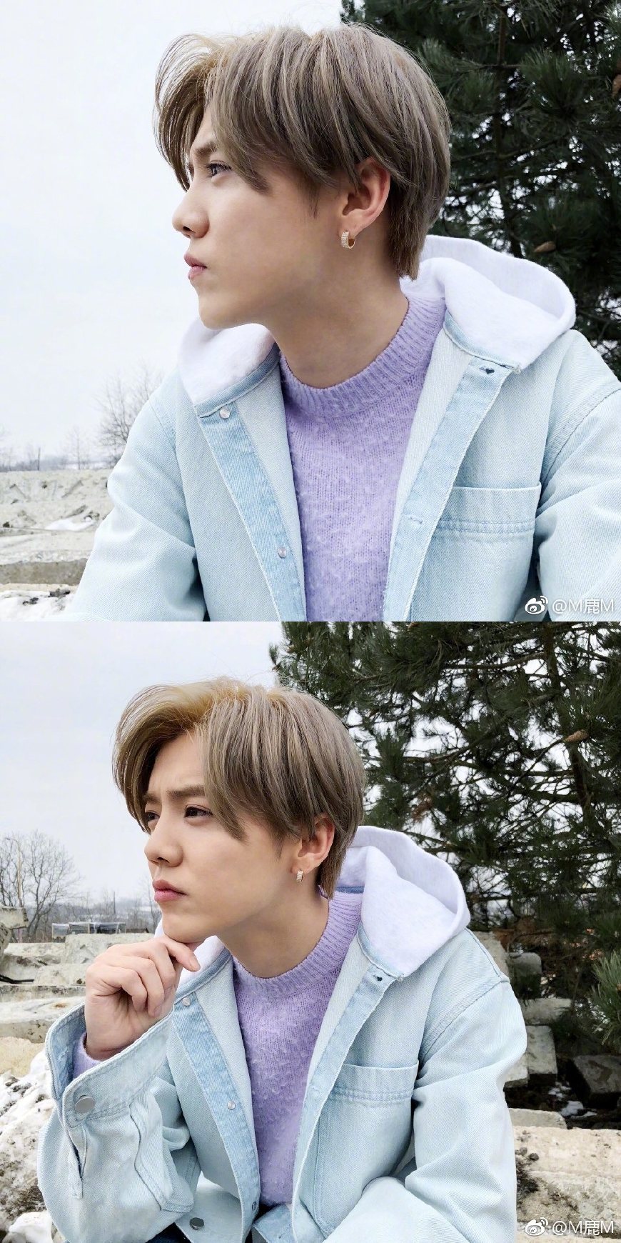 鹿晗起球大衣,鹿晗最近很火的毛衣