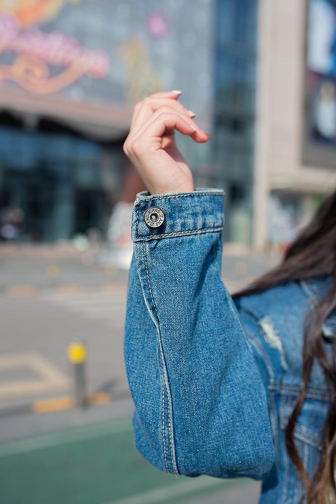 牛仔衣内搭针织衫,加厚加绒女款内搭针织衫牛仔衣