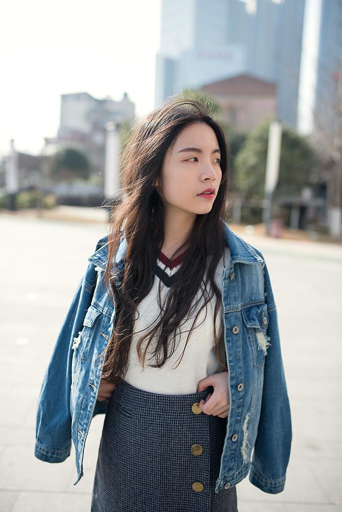 牛仔衣内搭针织衫,加厚加绒女款内搭针织衫牛仔衣