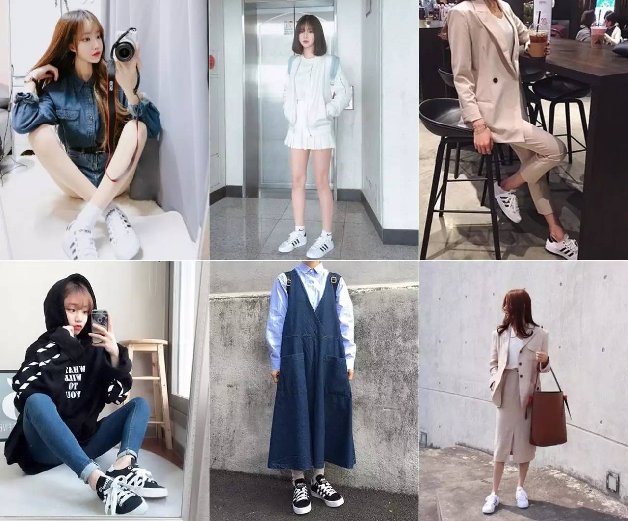 不夸张！韩妞早就不穿高跟鞋了！现在韩国男女人脚一双复古休闲鞋