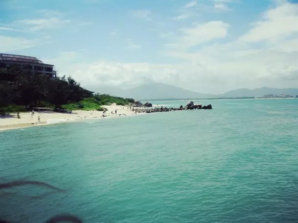 三亚远山大海蓝天白云,爱在三亚拉丁舞