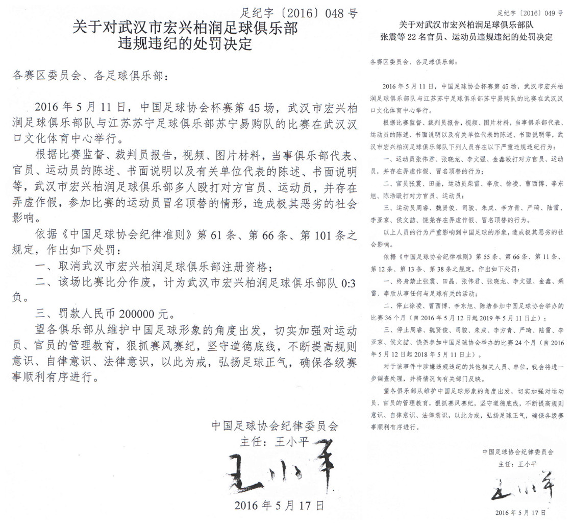 6人被中国足协终身禁赛,中国足协对6人终身禁赛视频