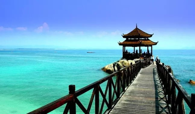 三亚远山大海蓝天白云,爱在三亚拉丁舞