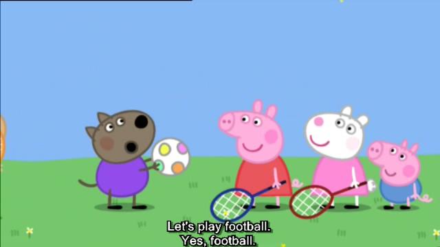 粉红猪英语动漫,粉红猪和苍蝇动画片