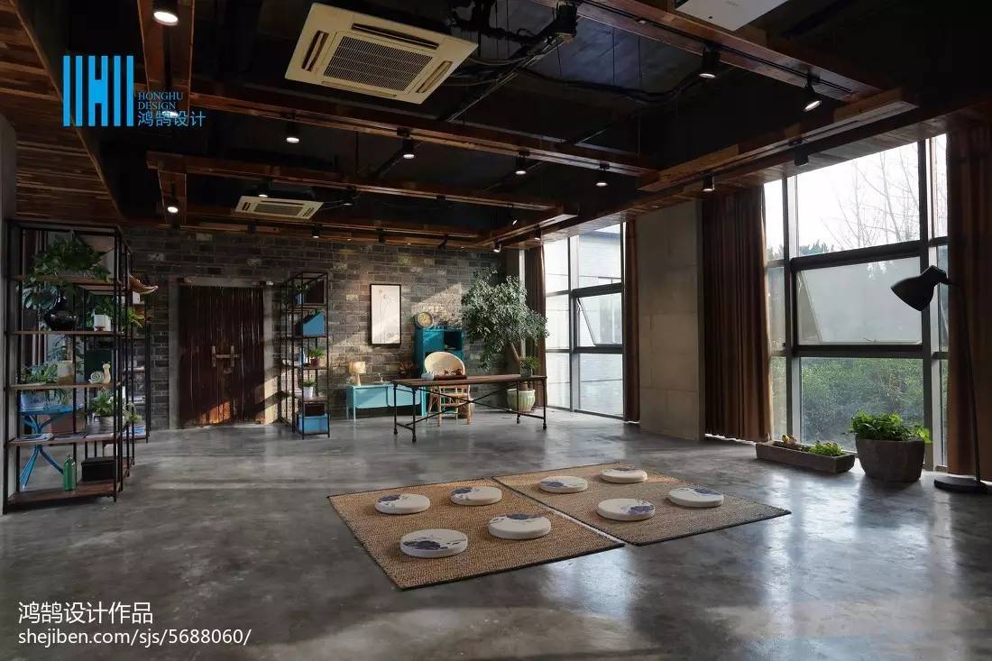 时尚仪式感茶馆设计风格,工装茶室设计的经典案例