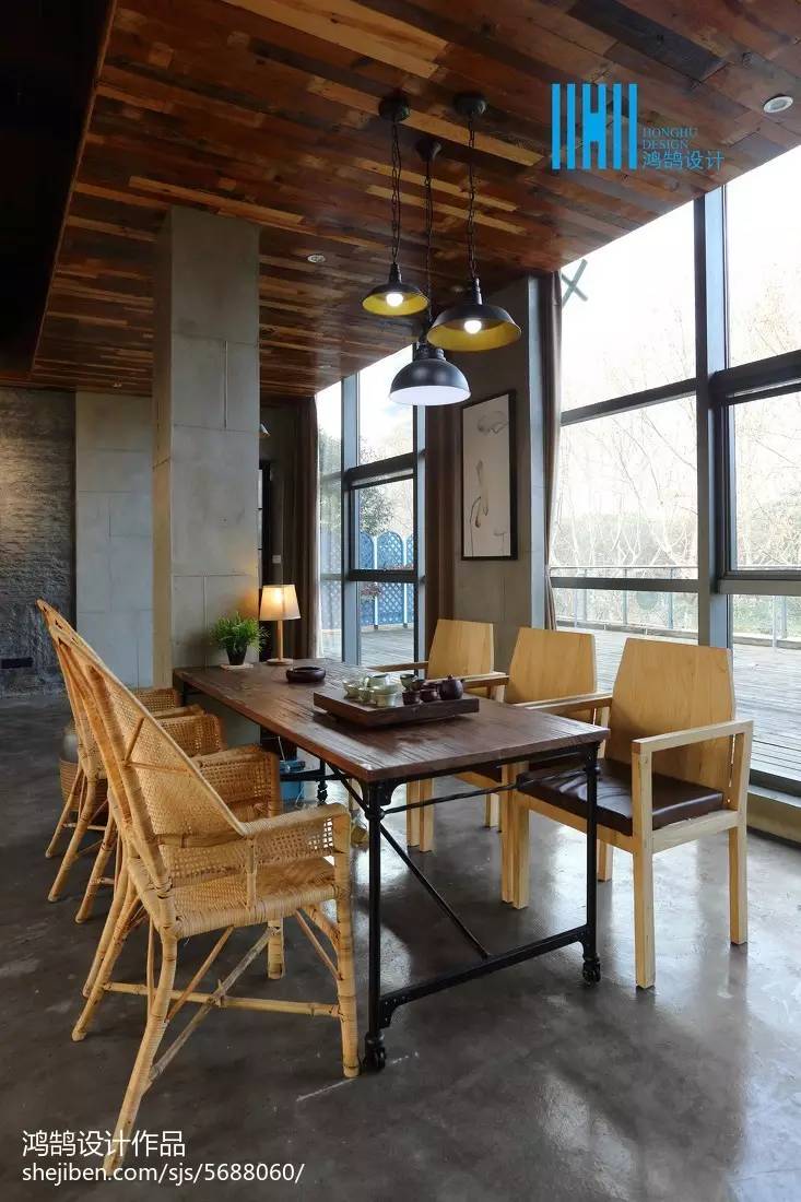 时尚仪式感茶馆设计风格,工装茶室设计的经典案例