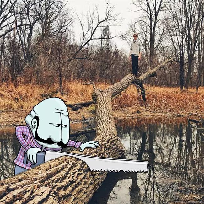 一组脑洞大开的小漫画,脑中构思了一部有意思的创意漫画