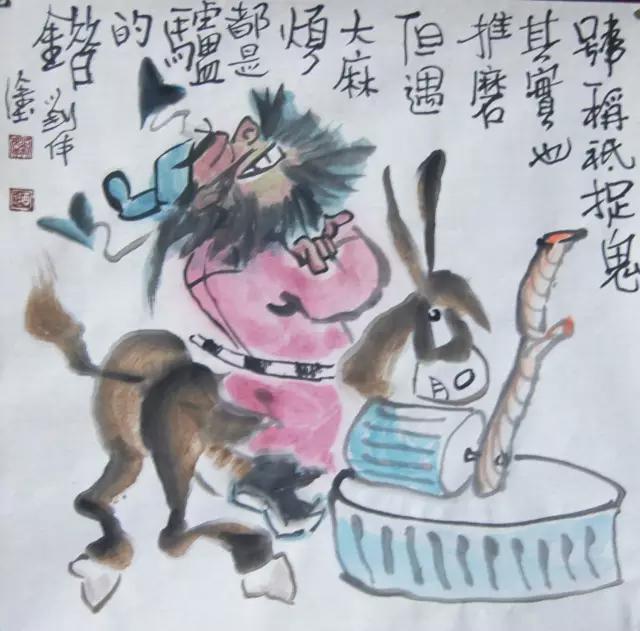 水墨漫画新作欣赏,耐人寻味的一幅原创水墨漫画