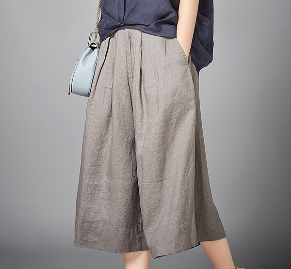 裙裤阔腿裤夏季搭配,阔腿裤穿搭时尚女装图片夏季