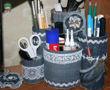 用旧牛仔裤做好看的挂墙收纳袋,旧牛仔裤改造车载收纳袋