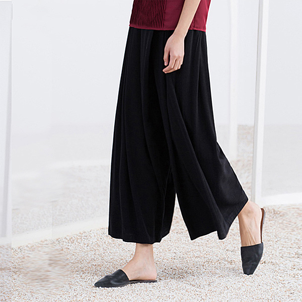 裙裤阔腿裤夏季搭配,阔腿裤穿搭时尚女装图片夏季