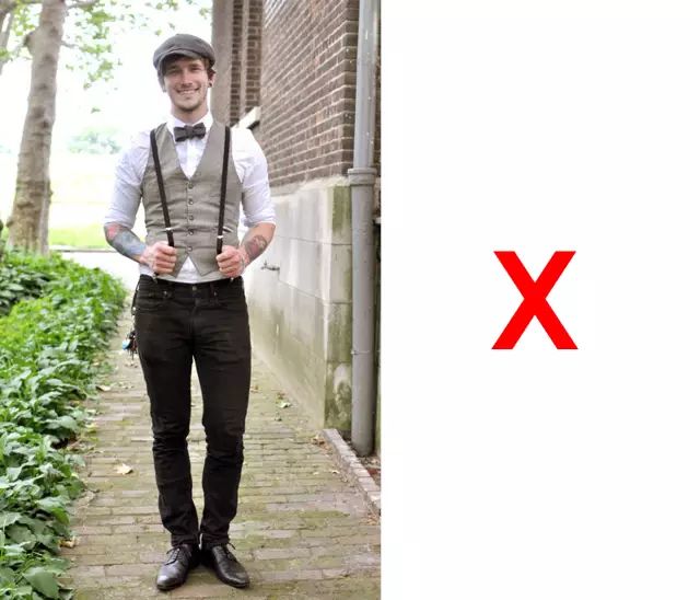 你说男朋友穿背带裤太娘？我说明明就很绅士！