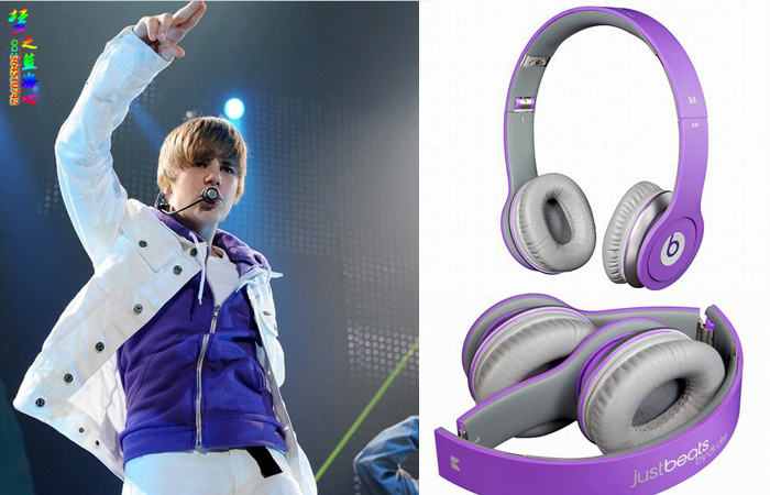 贾斯汀比伯戴头戴式耳机,比伯戴beats耳机
