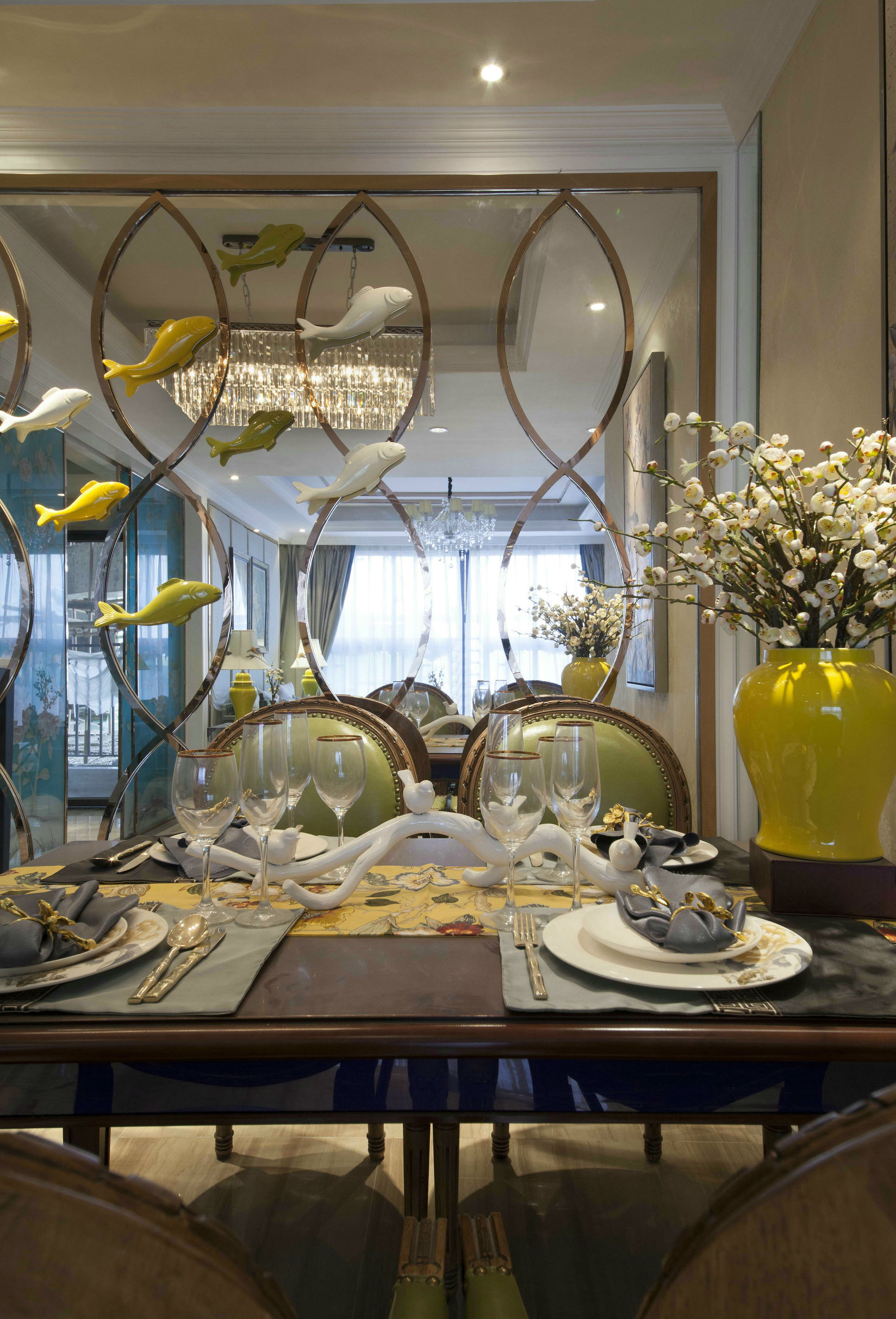 翡翠绿软包椅,石家庄豪门府邸