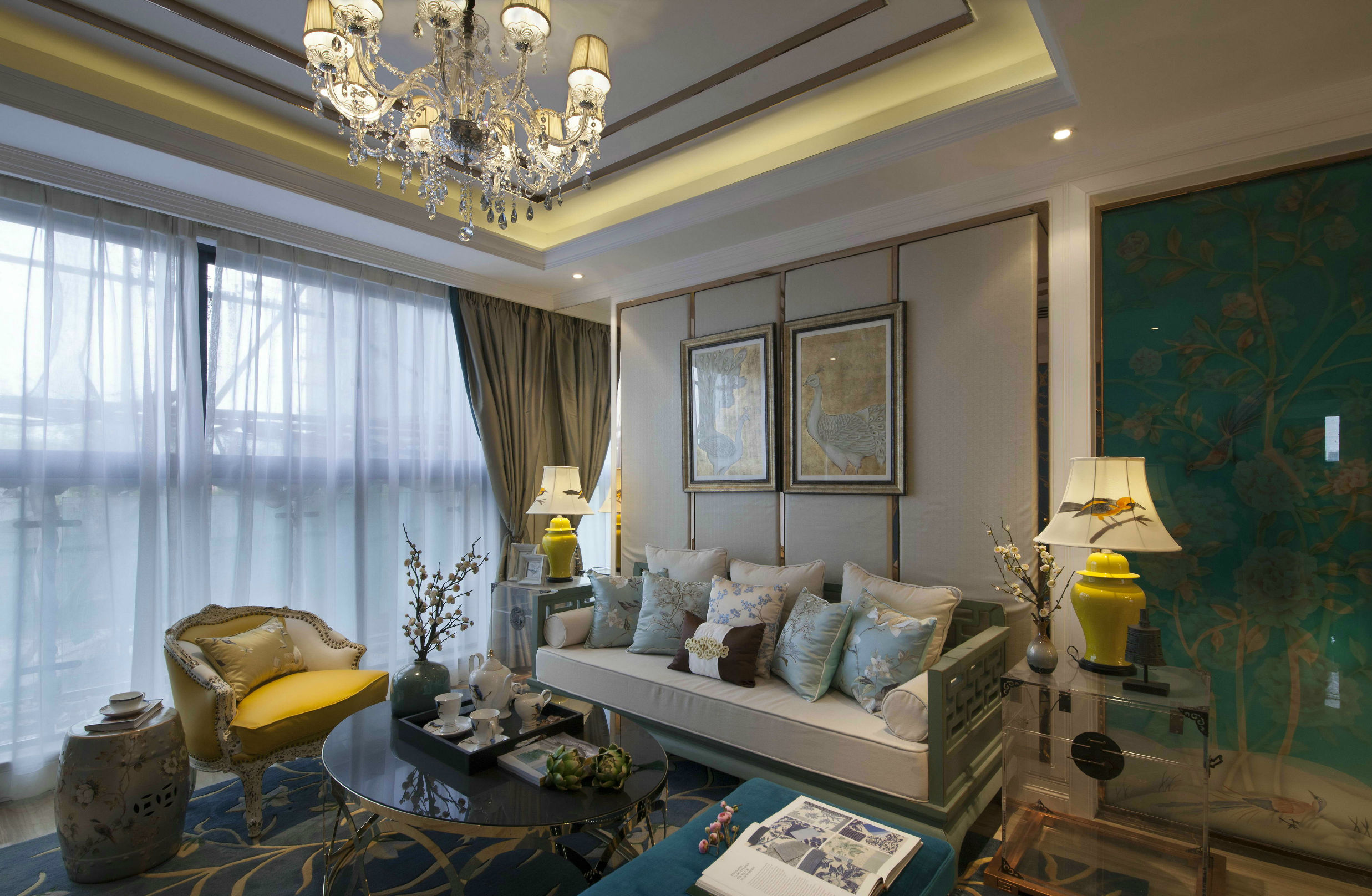 翡翠绿软包椅,石家庄豪门府邸