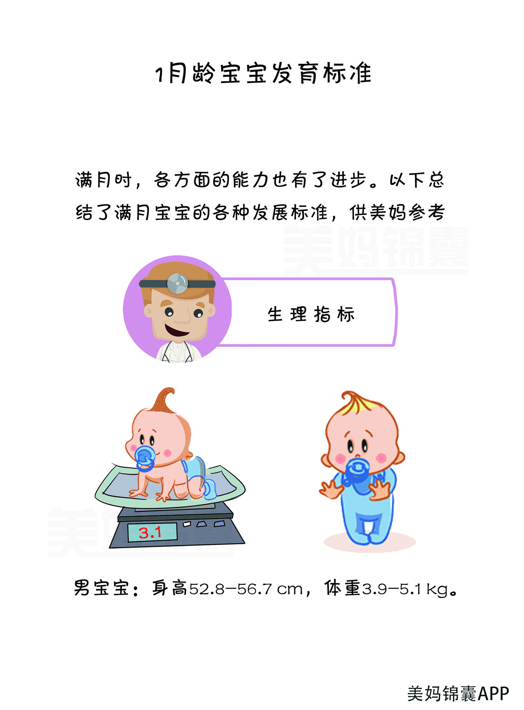 1周岁宝宝发育指标对照表,1周岁宝宝正常发育标准