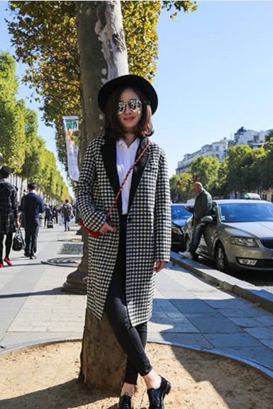 腊七腊八、冻掉下巴！寒意未减，喝碗腊八粥！千鸟格毛呢外套走起