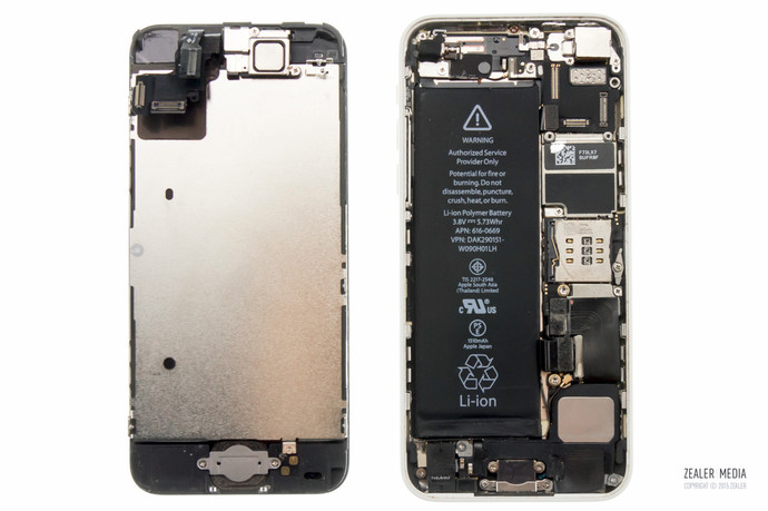 拆修iphone手机,苹果5c换后壳