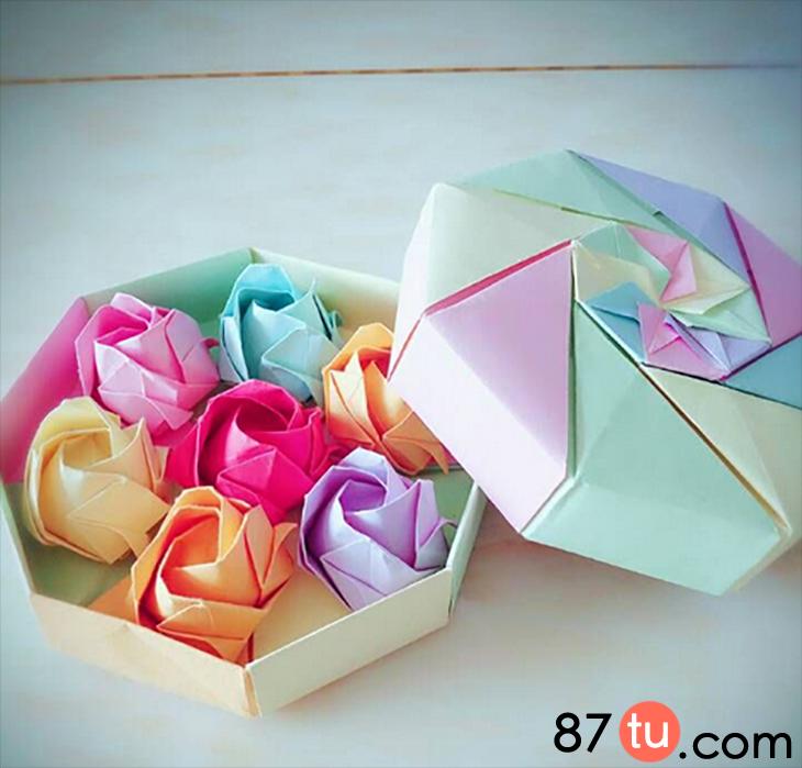 牛奶礼盒怎么折图解,糖果礼盒的折法图解