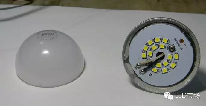 拆解5w节能灯,球泡灯拆解视频