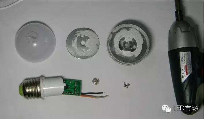 拆解5w节能灯,球泡灯拆解视频