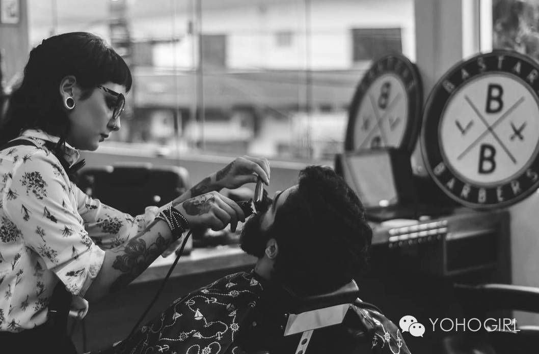 男生爱得要死的美式理发也是女生潮流，不过女生理发师更酷！