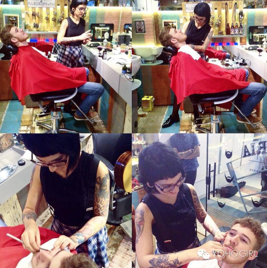 男生爱得要死的美式理发也是女生潮流，不过女生理发师更酷！