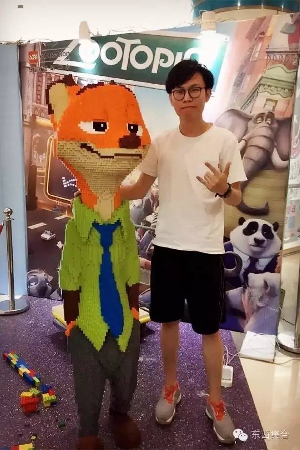 他花了3天3夜用乐高拼出了1.8米的狐狸尼克，然后就悲剧了