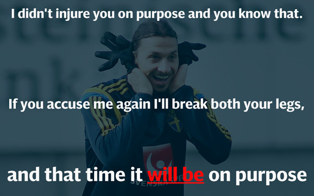 伊布的霸气语录：想找上帝？我就在你面前