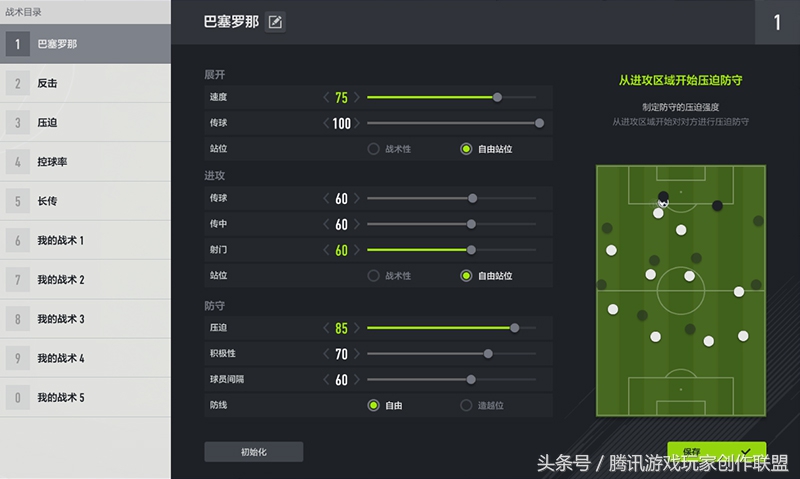 3142阵型讲解与战术板推荐,最好用的进攻阵型