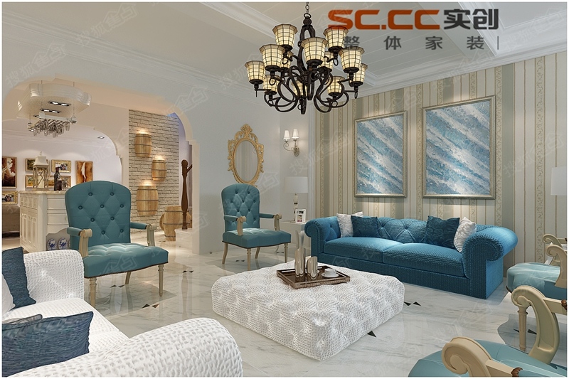 青岛红墅湾装修风格,青岛世茂意墅湾联排别墅装修