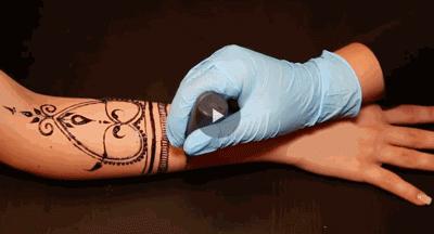 海娜纹身手臂简单,小清新海娜纹身