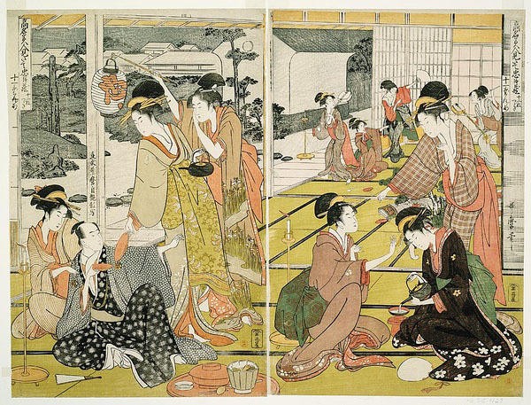 日本翩翩起舞的植物纹样