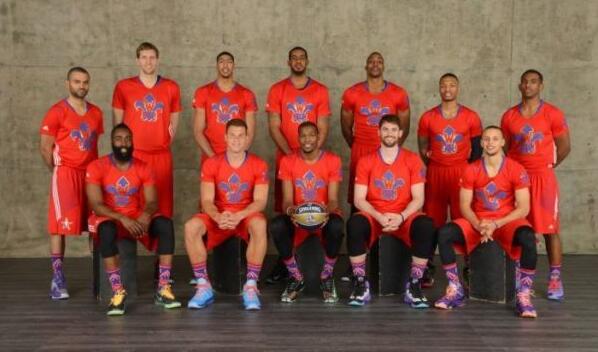 NBA03—16赛季全明星全家福照片詹韦好基友邓肯跨世纪