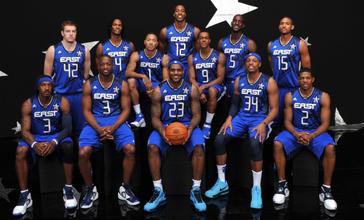 NBA03—16赛季全明星全家福照片詹韦好基友邓肯跨世纪