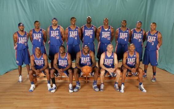 NBA03—16赛季全明星全家福照片詹韦好基友邓肯跨世纪