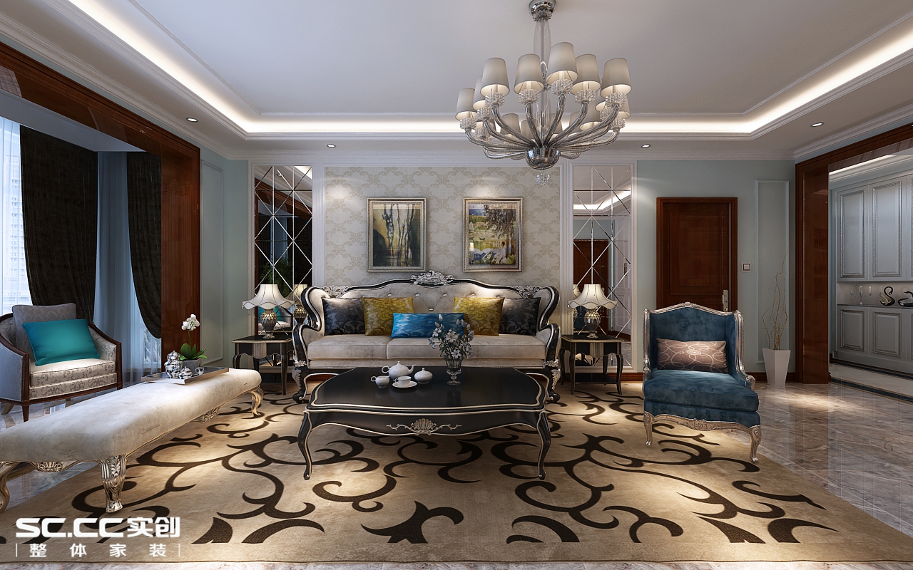 14万简欧装修效果图,14万装修90平方房子效果图