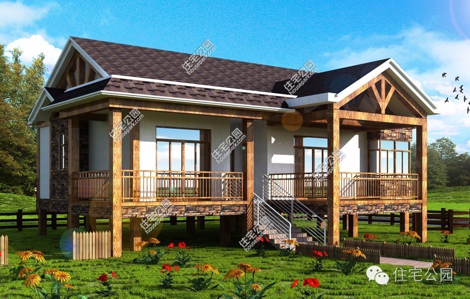 自建房20w装修中式,实用的自建小屋