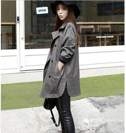 千鸟格毛呢外套女图片 (千鸟格毛呢外套女款时尚潮流)