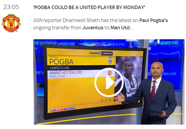 博格巴对战皇马,阿斯报谈伯纳乌球场