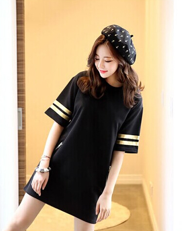 女装韩版下身裙,女式韩版宽松裙t恤