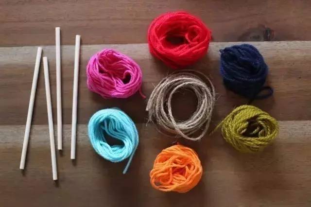 用毛线和竹棍编十字架,木棍编织方法图解