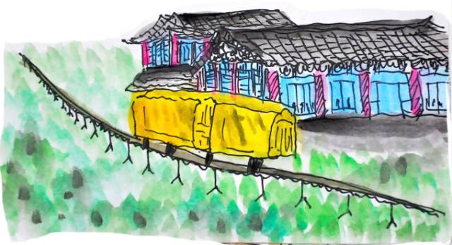 韩国济州岛旅游图片大全,济州岛手绘