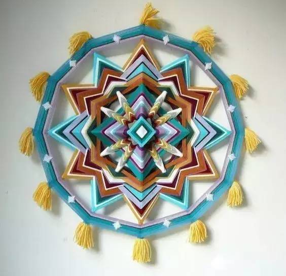 用毛线和竹棍编十字架,木棍编织方法图解